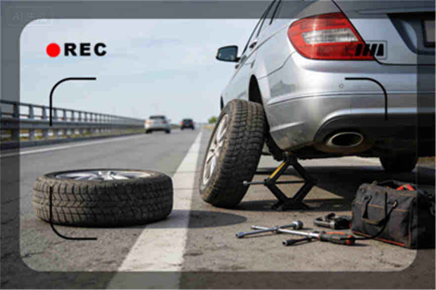 仙居高速公路爆胎-汽车换轮胎